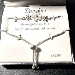 3/$25. Silver Expressions by LARocks fine silver plated daughter bracelet